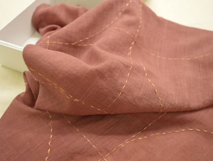 Spun 100% Cotton Handcrafted Scarf - Orange